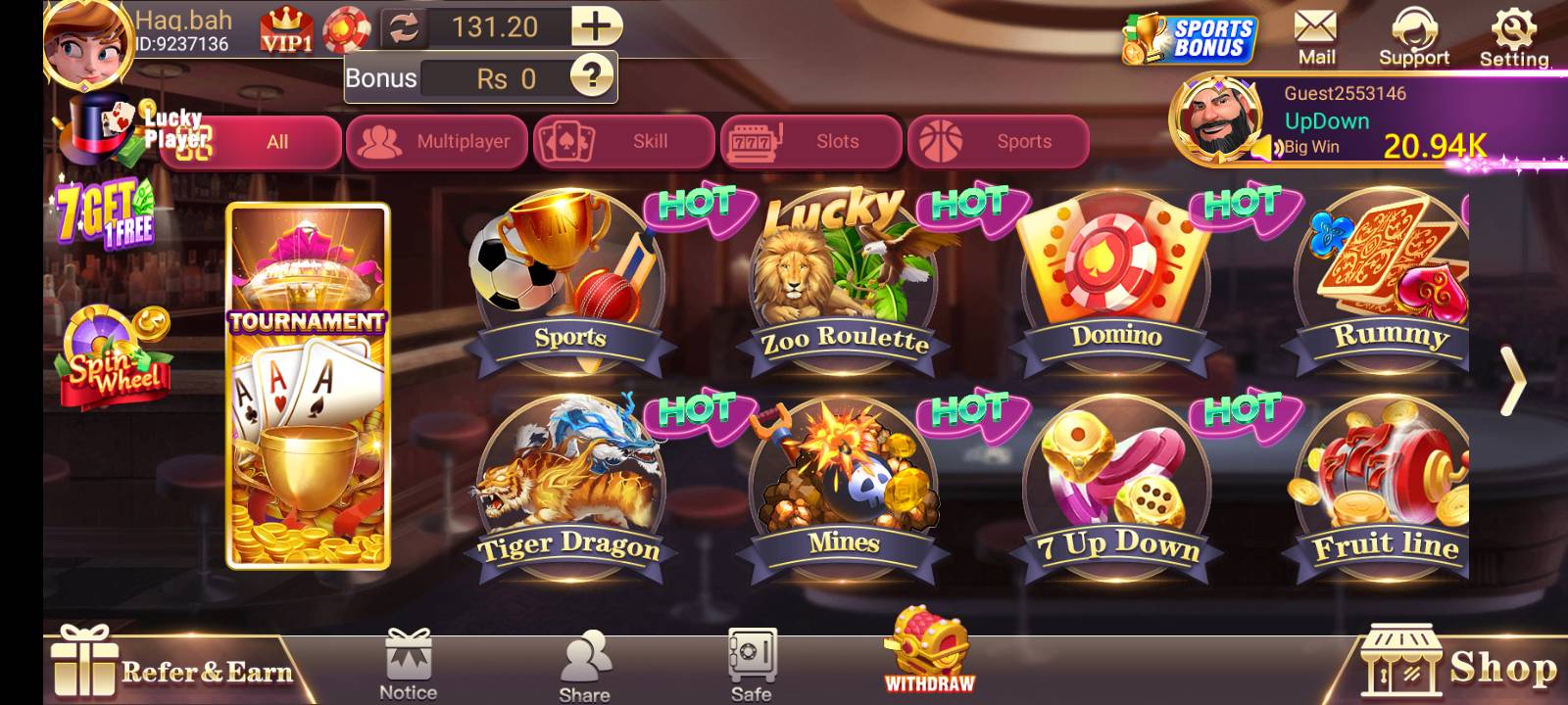 Screenshot of 3 Patti Blue